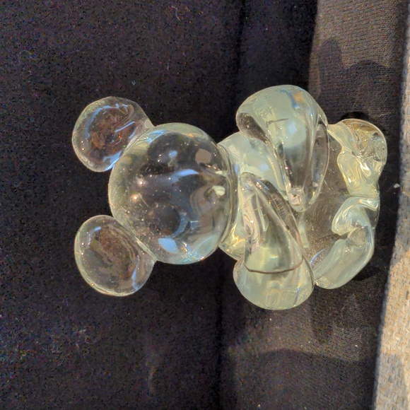 Clear Mouthblown Glass Bear Figurine Imported By The Bay NIB - Picture 1 of 6
